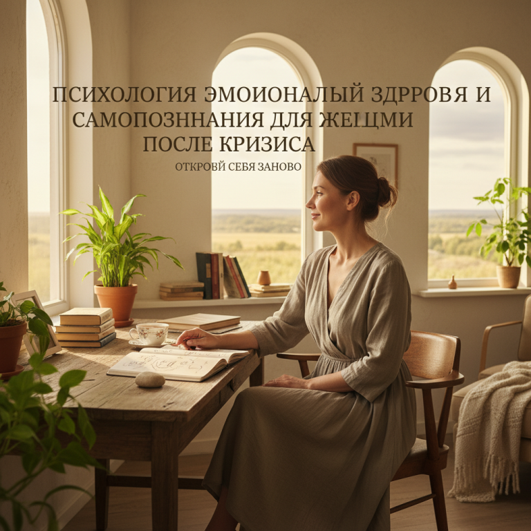Психология эмоционального здоровья и самопознания для женщин после кризиса